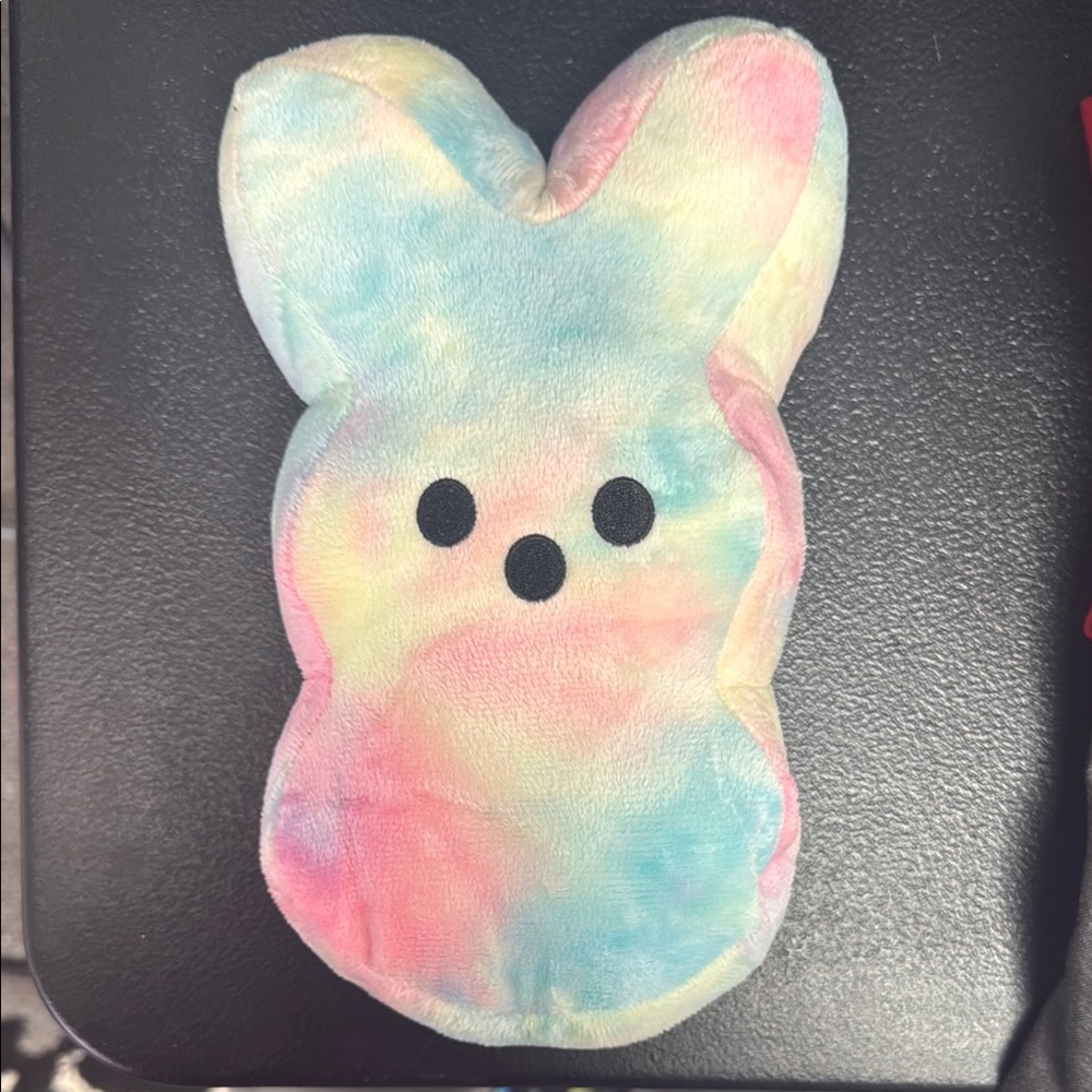 Sublimation Tie Dye Plush Bunny. Perfect for sublimation or vinyl